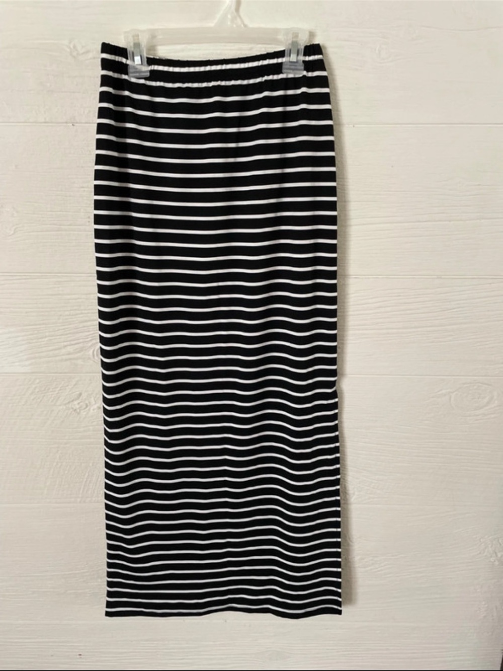 Striped Black and White Maxi Skirt